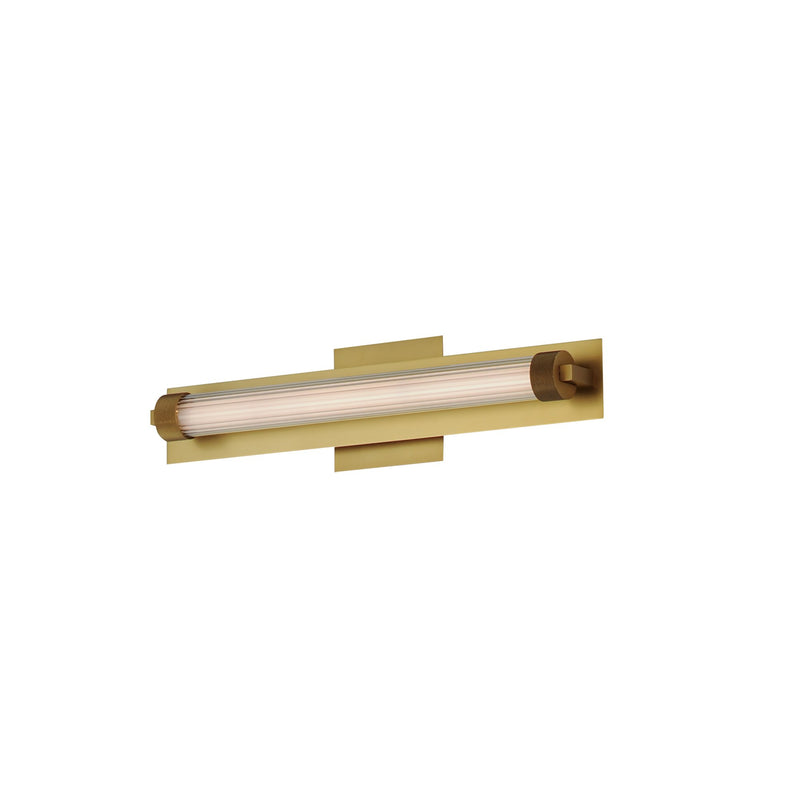 Doric 18" LED Wall Sconce in Natural Aged Brass