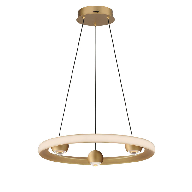 Nodes 18" LED Pendant CCT Select in Gold