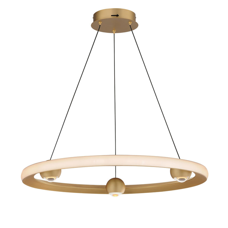 Nodes 24" LED Pendant CCT Select in Gold