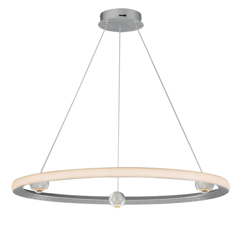 Nodes 32" LED Pendant CCT Select in Brushed Aluminum