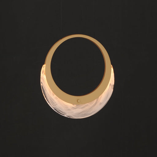 Lyra 1-Light LED Pendant in Gold