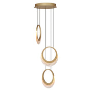 Lyra 3-Light LED Pendant in Gold