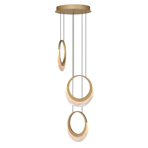 Lyra 3-Light LED Pendant in Gold
