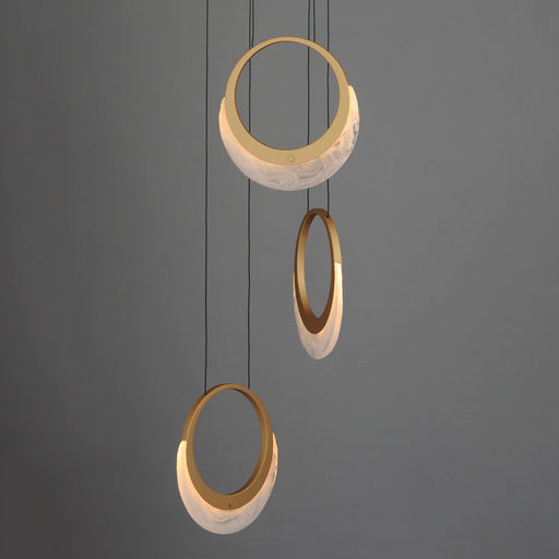 Lyra 3-Light LED Pendant in Gold