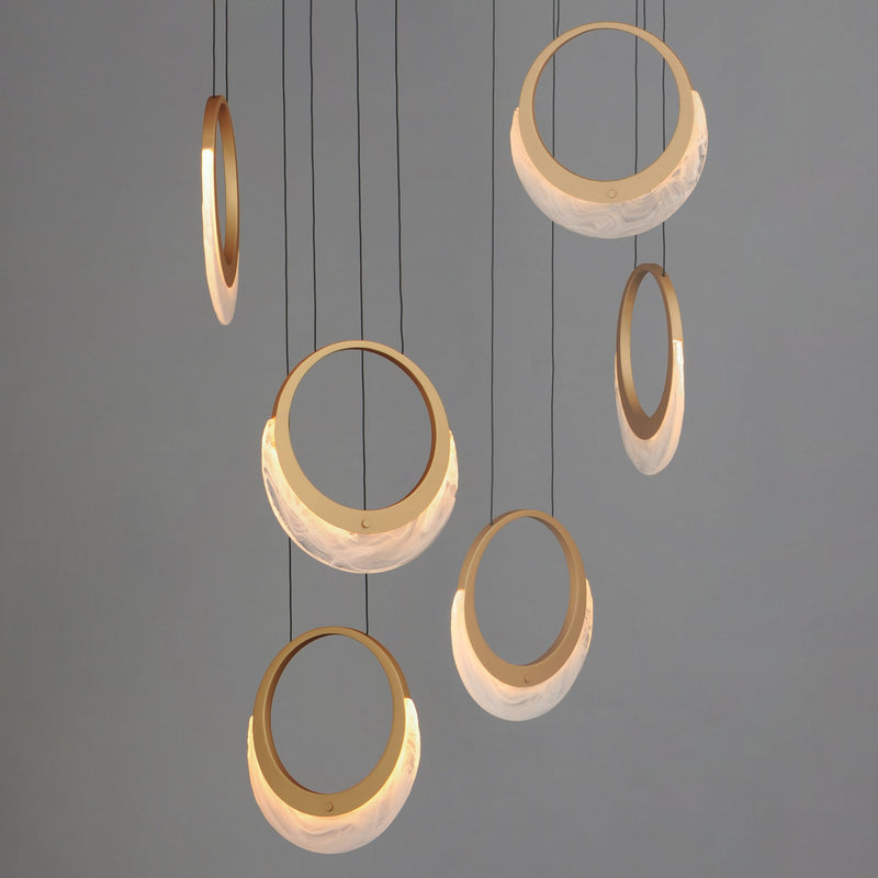 Lyra 6-Light LED Pendant in Gold