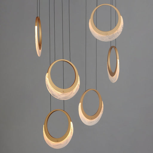 Lyra 6-Light LED Pendant in Gold