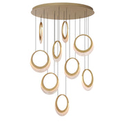Lyra 9-Light LED Pendant in Gold