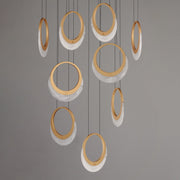 Lyra 9-Light LED Pendant in Gold
