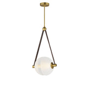Dispatch 17" LED Pendant in Natural Aged Brass