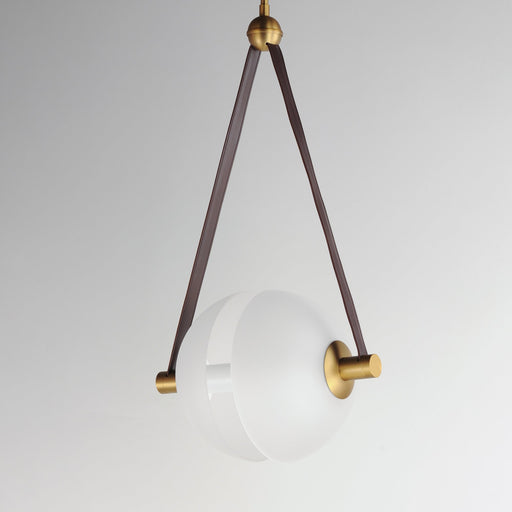 Dispatch 17" LED Pendant in Natural Aged Brass