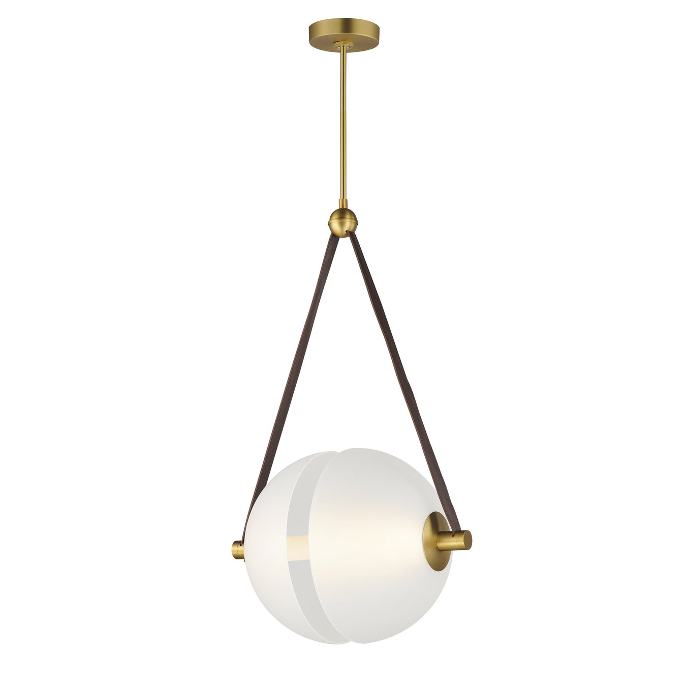 Dispatch 21" LED Pendant in Natural Aged Brass