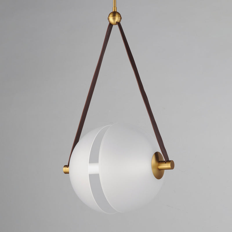 Dispatch 21" LED Pendant in Natural Aged Brass