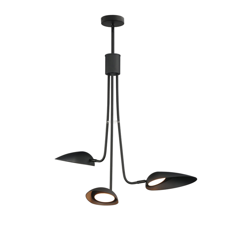 Marsh 3-Light LED Chandelier in Black