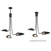 Marsh 3-Light LED Chandelier in Black