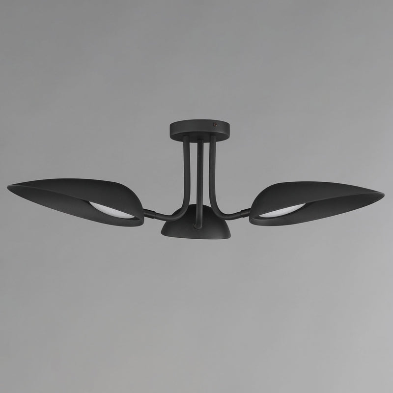 Marsh 3-Light LED Semi-Flush Mount in Black