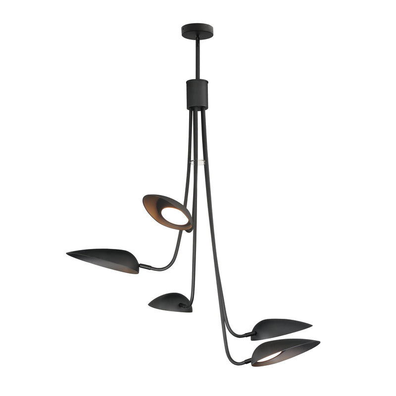 Marsh 5-Light LED Chandelier in Black