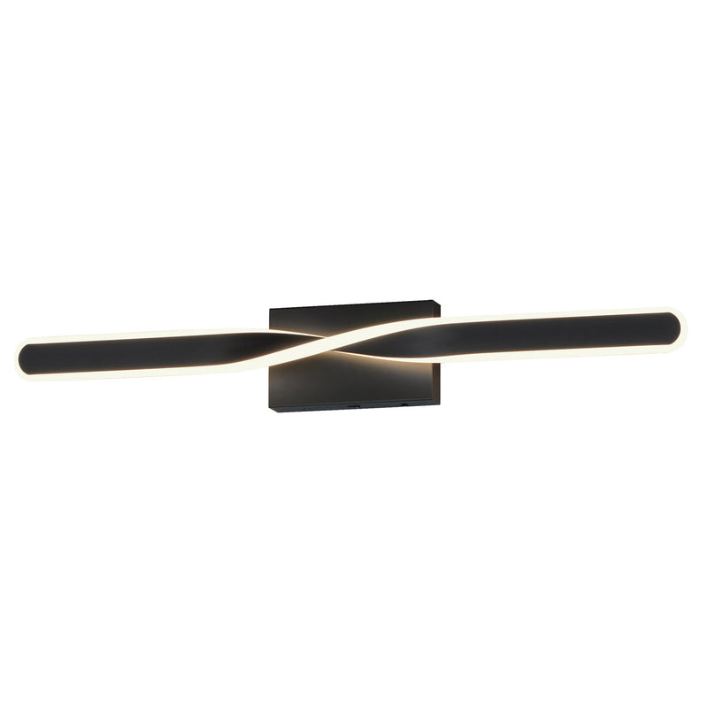Pirouette 32" LED Bath Vanity Light in Black