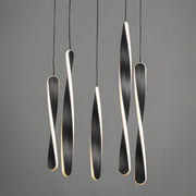 Pirouette 5-Light LED Pendant in Black