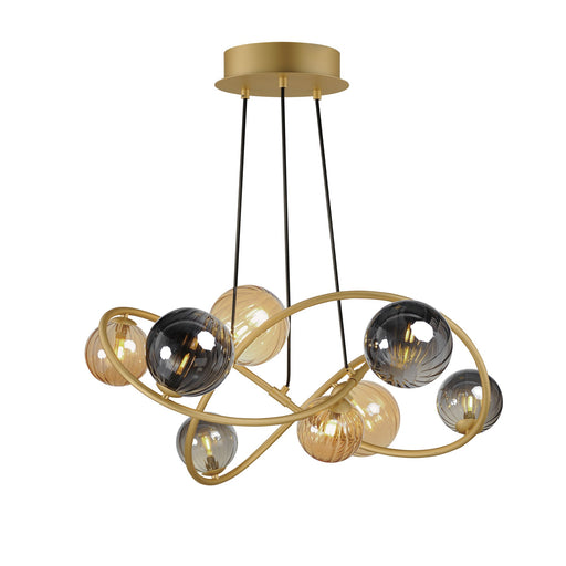 Planetary 8-Light LED Pendant in Gold