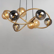 Planetary 8-Light LED Pendant in Gold