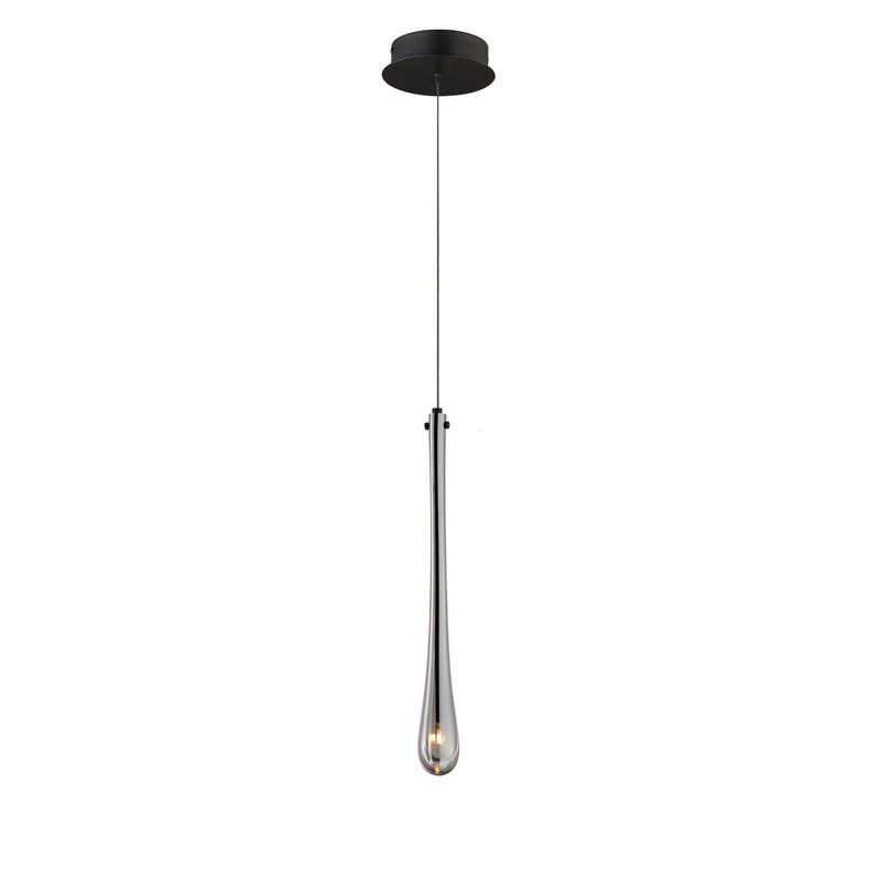Stillo 1-Light LED Pendant in Black
