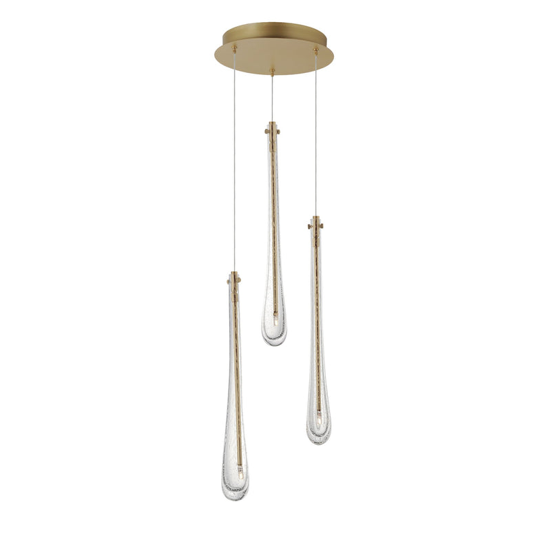 Stillo 3-Light LED Pendant in Gold