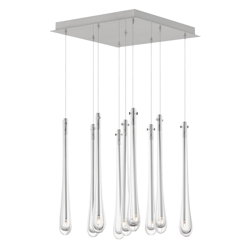 Stillo 9-Light LED Pendant in Satin Nickel