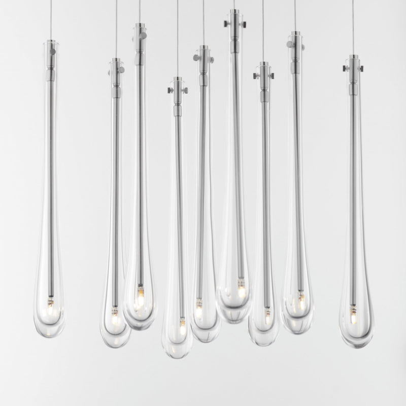 Stillo 9-Light LED Pendant in Satin Nickel