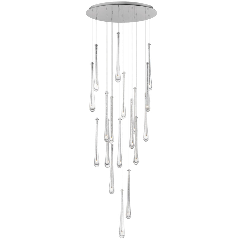 Stillo 18-Light LED Pendant in Satin Nickel