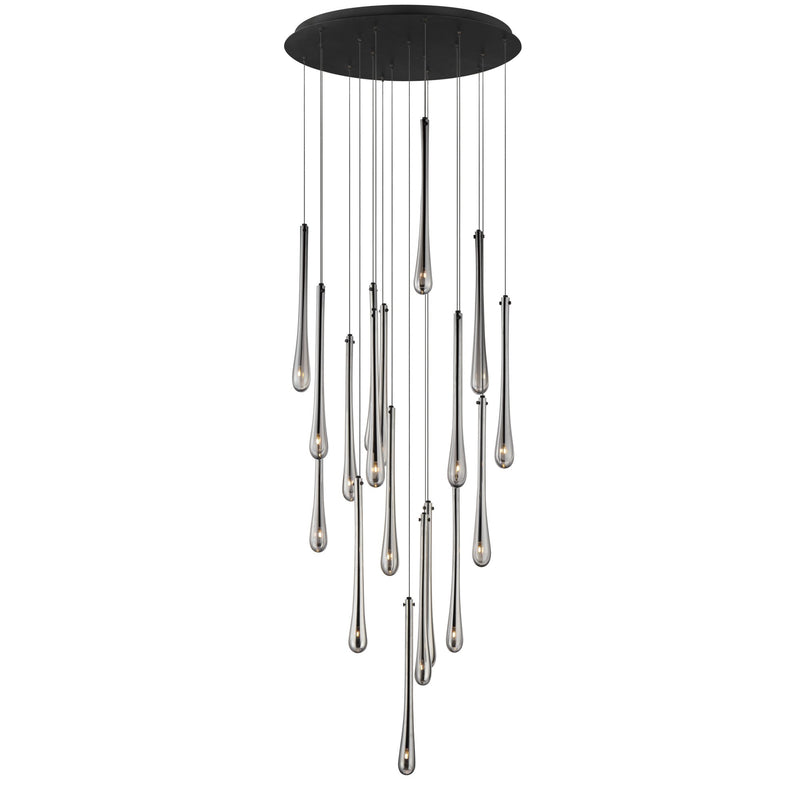 Stillo 18-Light LED Pendant in Black
