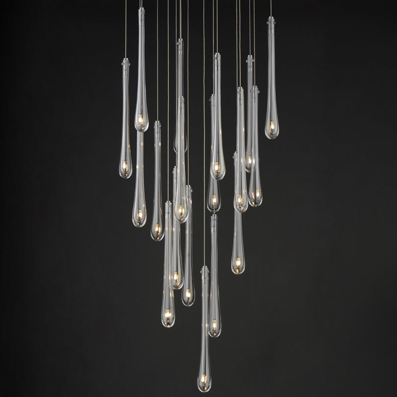 Stillo 18-Light LED Pendant in Satin Nickel