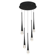 Pierce 5-Light LED Pendant in Black