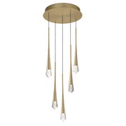Pierce 5-Light LED Pendant in Gold