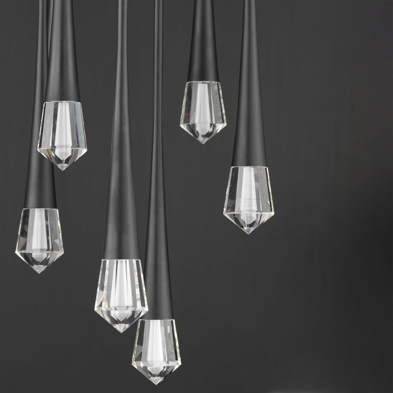 Pierce 9-Light LED Pendant in Black