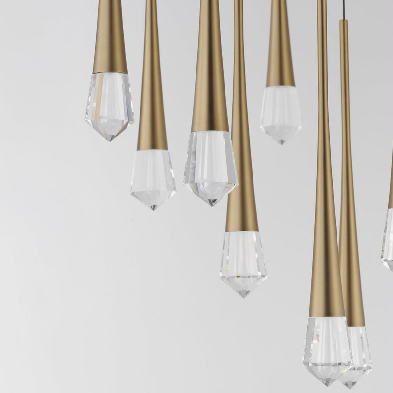 Pierce 9-Light LED Pendant in Gold