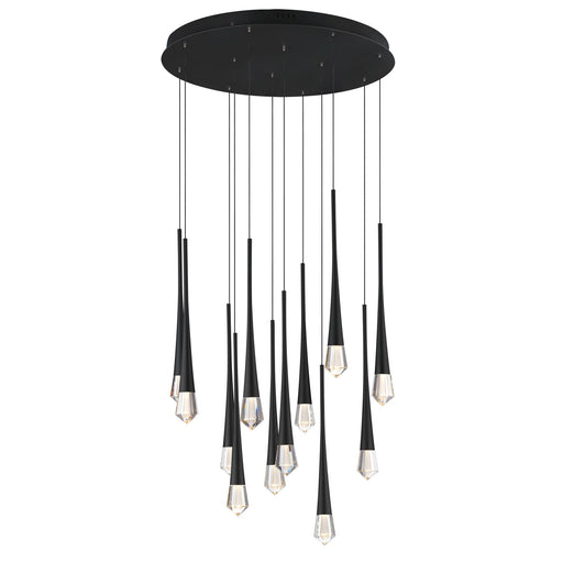 Pierce 12-Light LED Pendant in Black