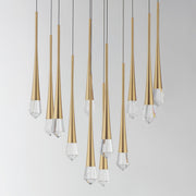 Pierce 12-Light LED Pendant in Gold