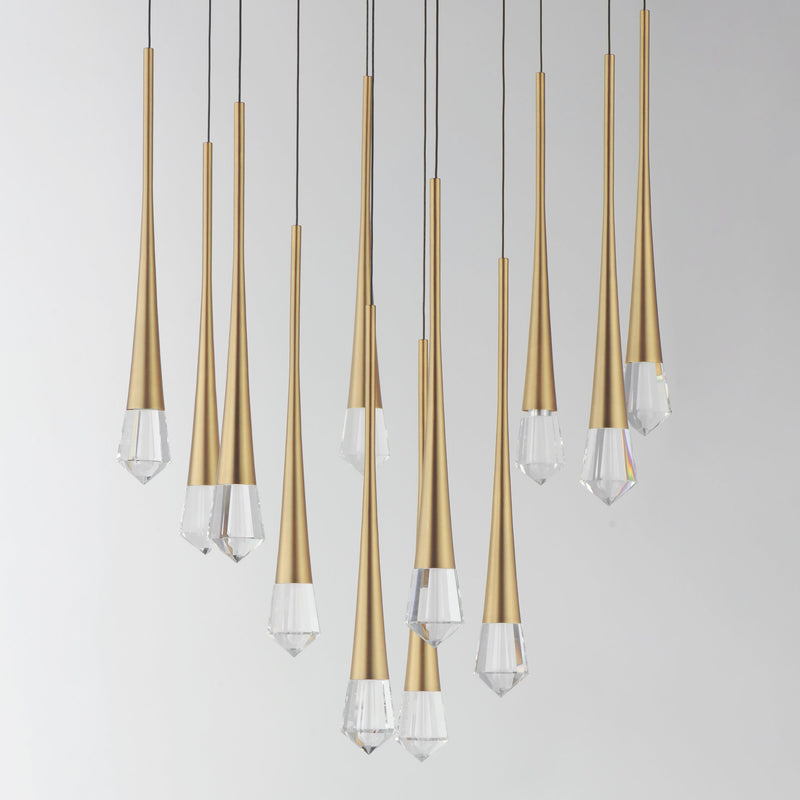 Pierce 12-Light LED Pendant in Gold