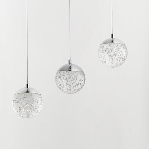 Orb II 3-Light LED Pendant in Polished Chrome