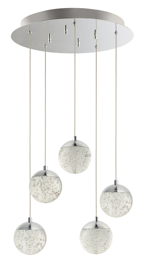Orb II 5-Light LED Pendant in Polished Chrome