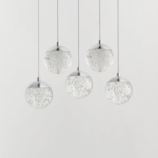 Orb II 5-Light LED Pendant in Polished Chrome