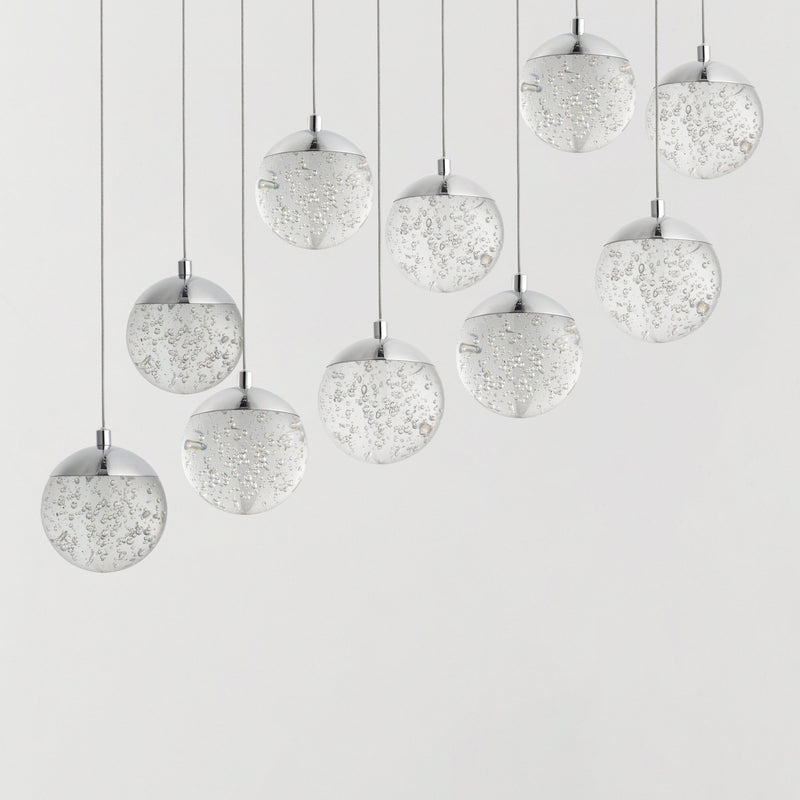 Orb II 10-Light LED Pendant in Polished Chrome