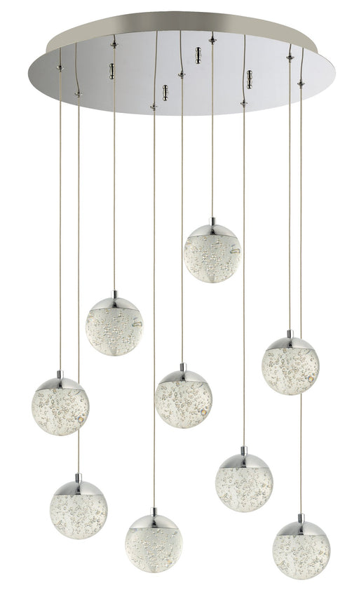 Orb II 9-Light LED Pendant in Polished Chrome