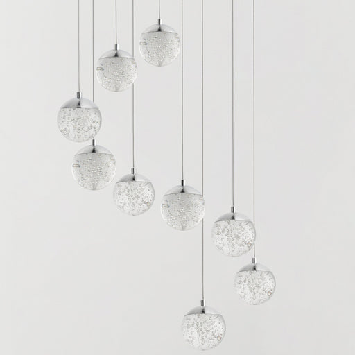 Orb II 9-Light LED Pendant in Polished Chrome