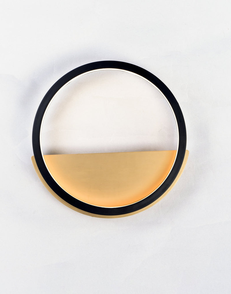 Hoopla LED Wall Sconce in Black / Gold