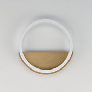 Hoopla LED Wall Sconce in White / Gold