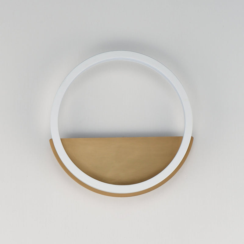 Hoopla LED Wall Sconce in White / Gold