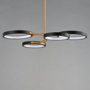 Hoopla 4-Light LED Chandelier in Black / Gold