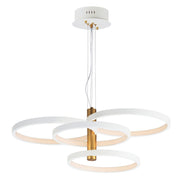 Hoopla 4-Light LED Pendant in White / Gold