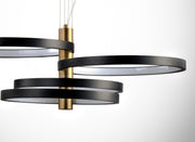 Hoopla 4-Light LED Pendant in Black / Gold